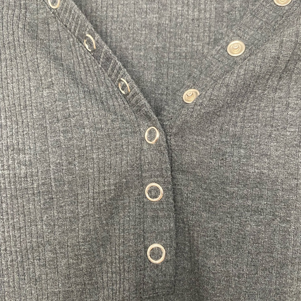 Dark Grey Long Sleeve Top - Picture 2 of 4